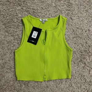 Fashion Nova Double Zipper Crop top